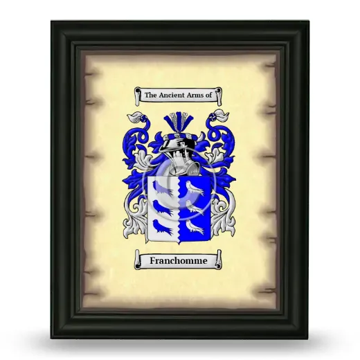 Franchomme Coat of Arms Framed - Black