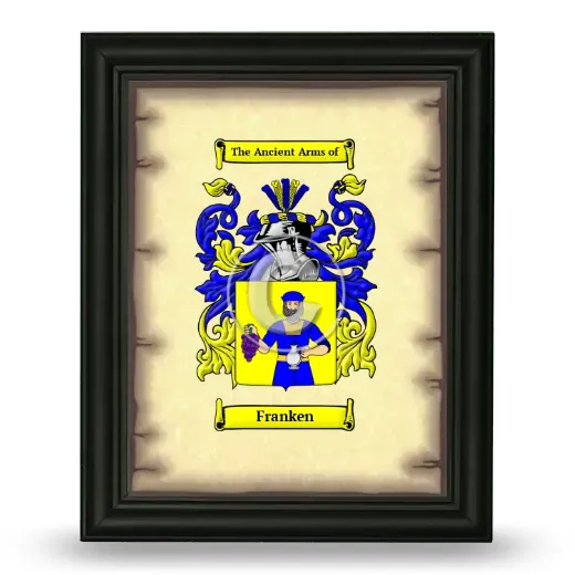 Franken Coat of Arms Framed - Black