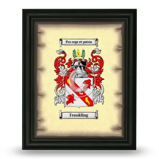 Frankling Coat of Arms Framed - Black