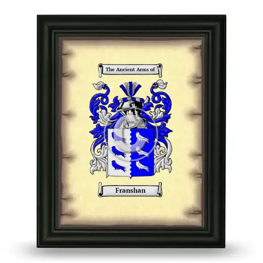 Franshan Coat of Arms Framed - Black