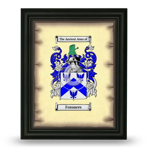 Fraunces Coat of Arms Framed - Black
