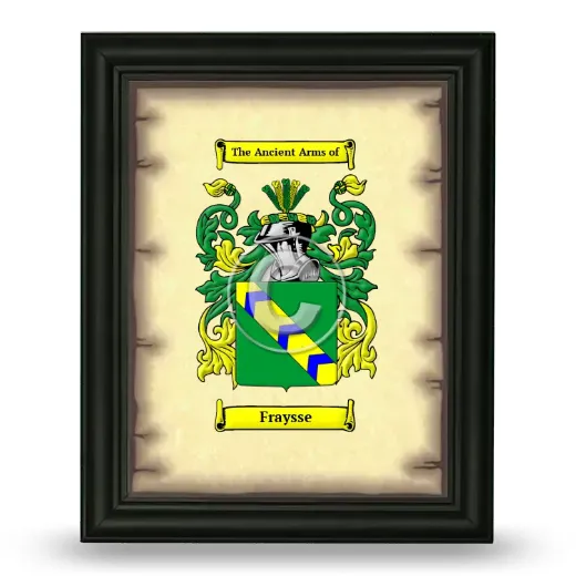 Fraysse Coat of Arms Framed - Black