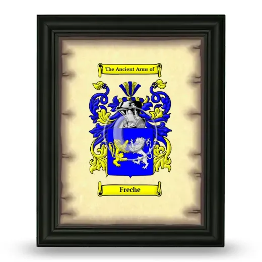 Freche Coat of Arms Framed - Black