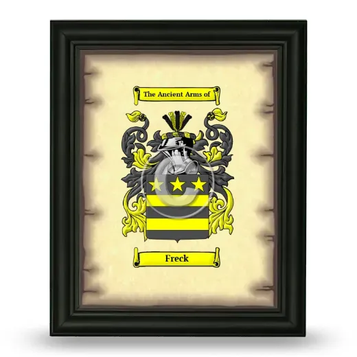 Freck Coat of Arms Framed - Black