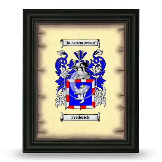 Frederick Coat of Arms Framed - Black