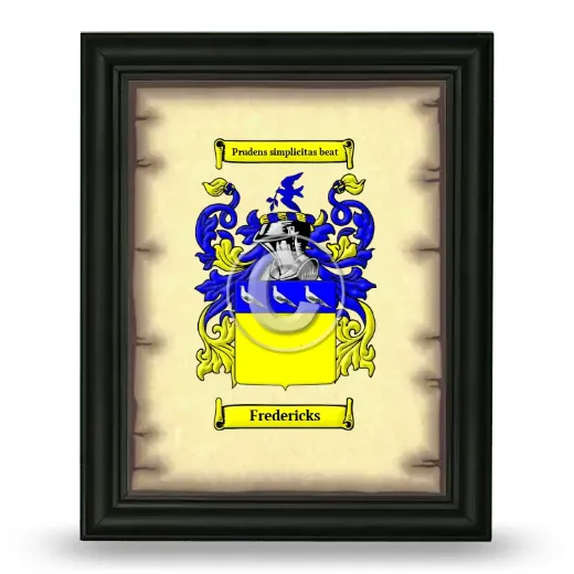 Fredericks Coat of Arms Framed - Black
