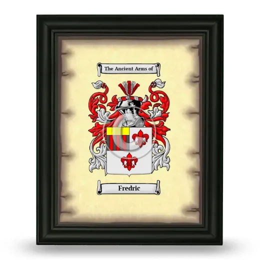 Fredric Coat of Arms Framed - Black
