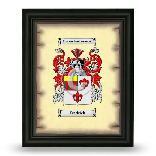 Fredrick Coat of Arms Framed - Black