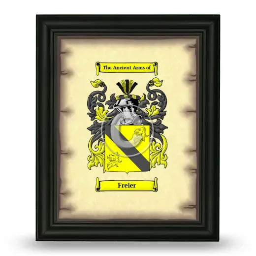 Freier Coat of Arms Framed - Black