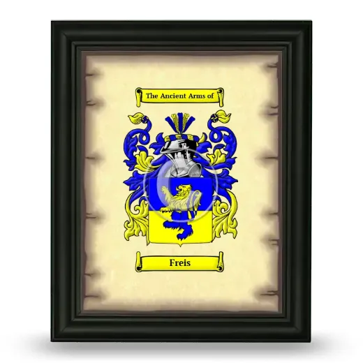 Freis Coat of Arms Framed - Black