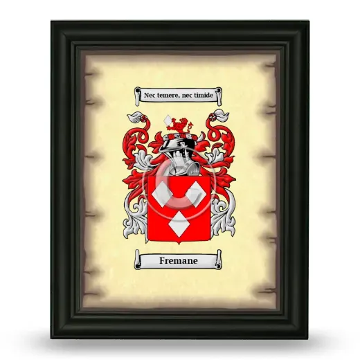Fremane Coat of Arms Framed - Black