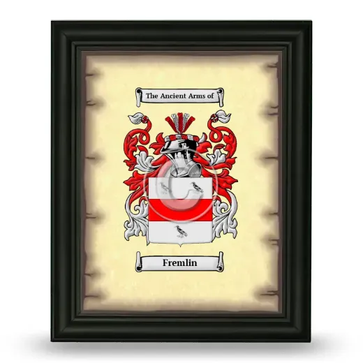 Fremlin Coat of Arms Framed - Black