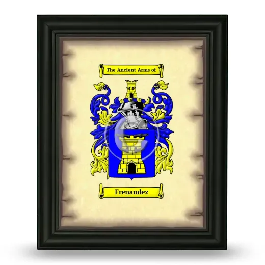 Frenandez Coat of Arms Framed - Black