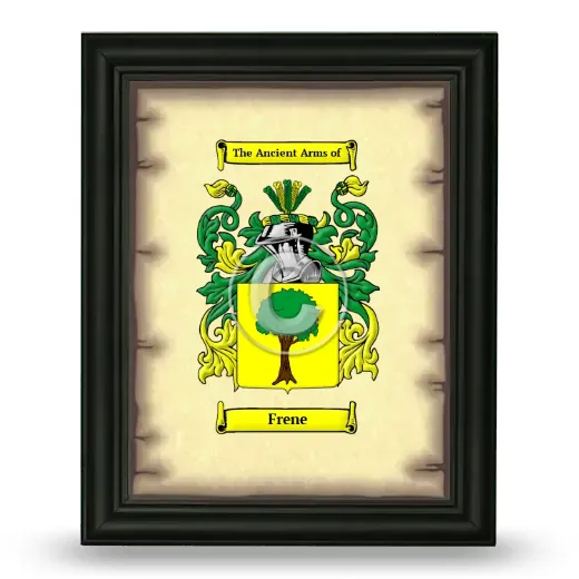 Frene Coat of Arms Framed - Black