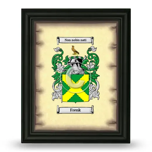 Frenk Coat of Arms Framed - Black