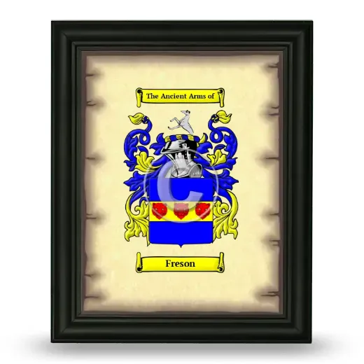 Freson Coat of Arms Framed - Black