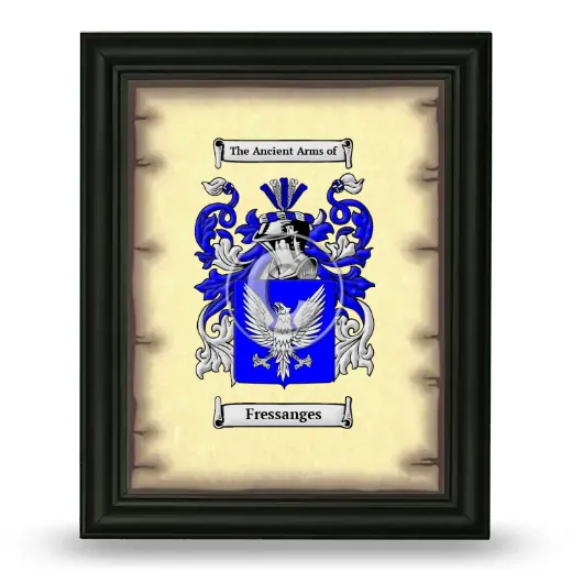Fressanges Coat of Arms Framed - Black