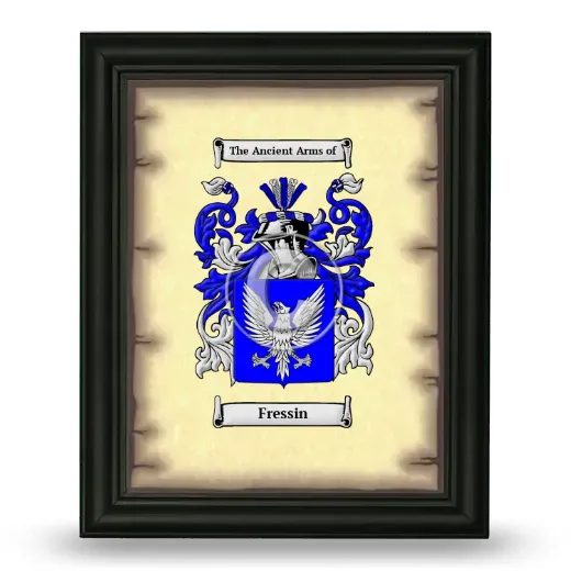 Fressin Coat of Arms Framed - Black