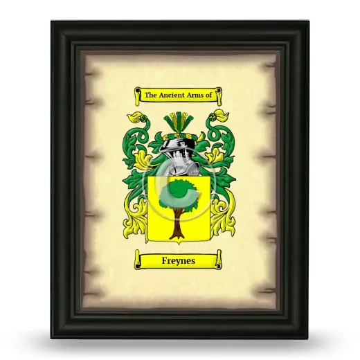 Freynes Coat of Arms Framed - Black