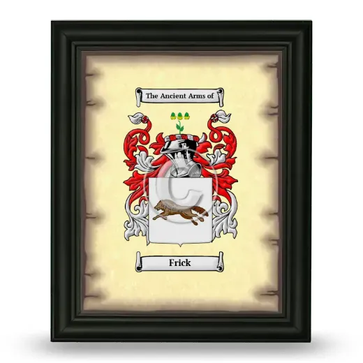 Frick Coat of Arms Framed - Black