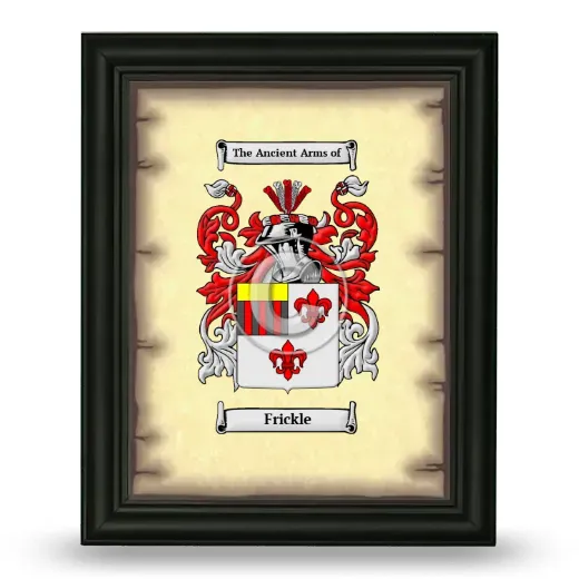 Frickle Coat of Arms Framed - Black