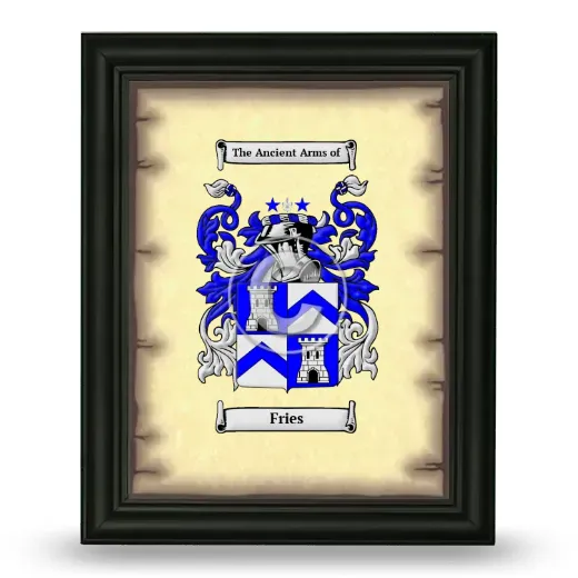 Fries Coat of Arms Framed - Black
