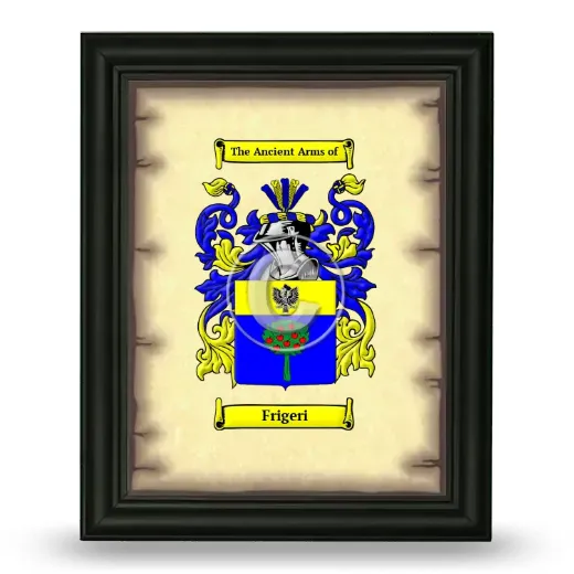 Frigeri Coat of Arms Framed - Black
