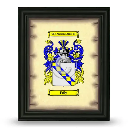 Frily Coat of Arms Framed - Black
