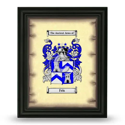 Fris Coat of Arms Framed - Black