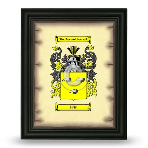 Fris Coat of Arms Framed - Black