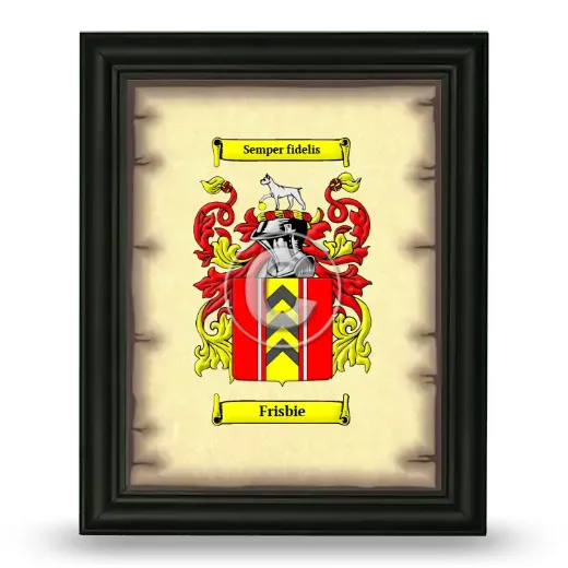 Frisbie Coat of Arms Framed - Black