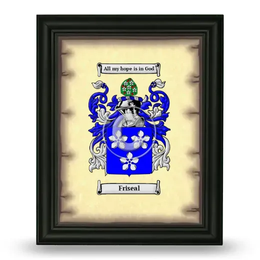 Friseal Coat of Arms Framed - Black