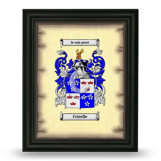 Frizelle Coat of Arms Framed - Black