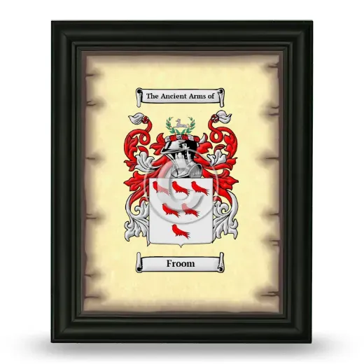 Froom Coat of Arms Framed - Black