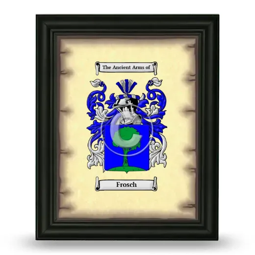 Frosch Coat of Arms Framed - Black