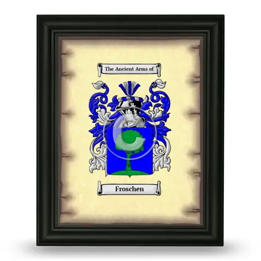 Froschen Coat of Arms Framed - Black