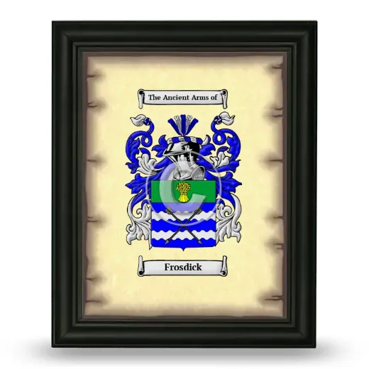 Frosdick Coat of Arms Framed - Black