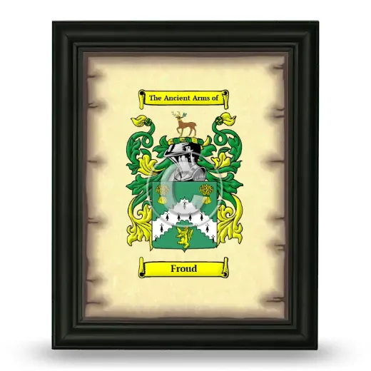 Froud Coat of Arms Framed - Black