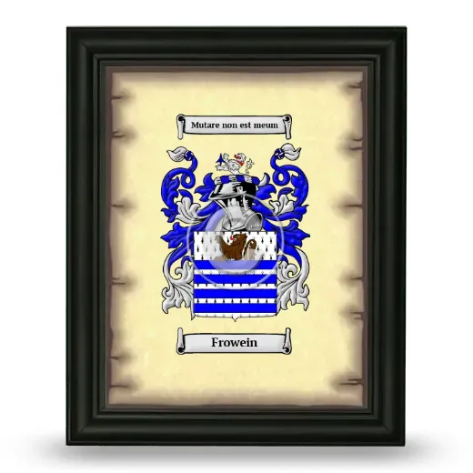 Frowein Coat of Arms Framed - Black