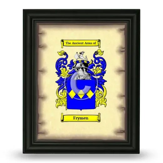 Frymen Coat of Arms Framed - Black