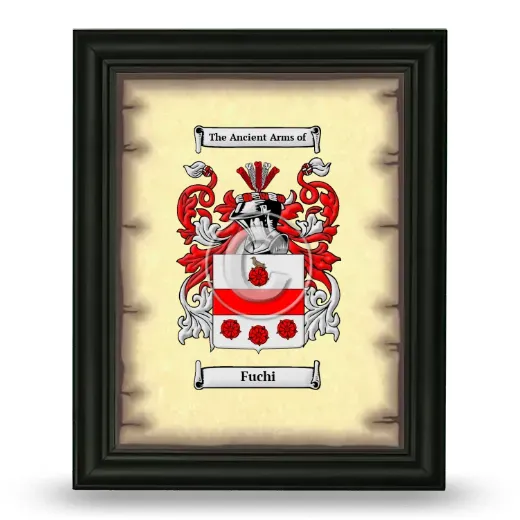 Fuchi Coat of Arms Framed - Black