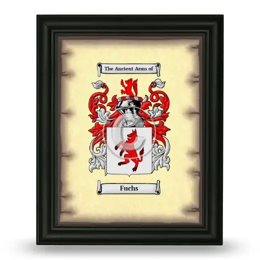 Fuchs Coat of Arms Framed - Black
