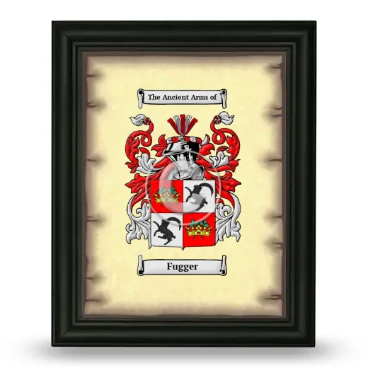 Fugger Coat of Arms Framed - Black