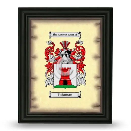 Fuhrman Coat of Arms Framed - Black