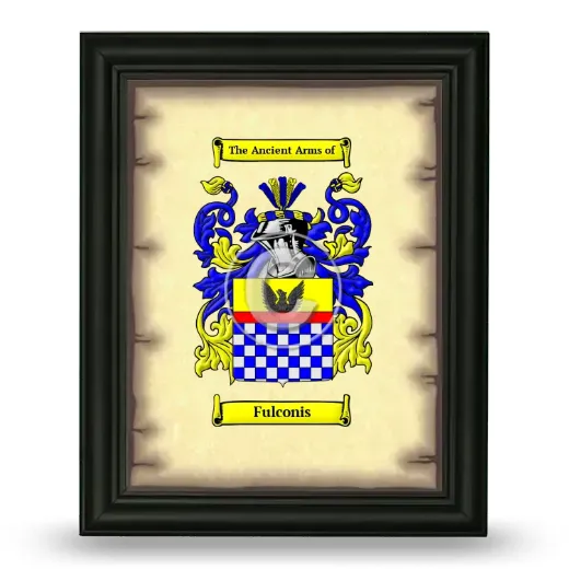 Fulconis Coat of Arms Framed - Black