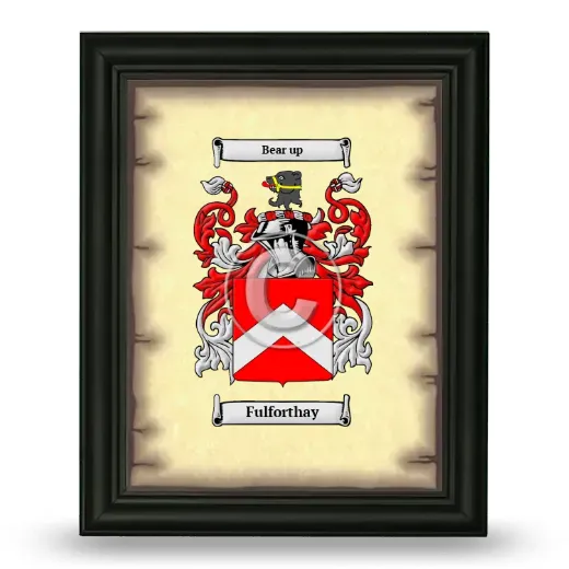 Fulforthay Coat of Arms Framed - Black