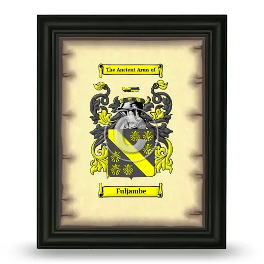 Fuljambe Coat of Arms Framed - Black