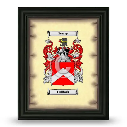 Fullfork Coat of Arms Framed - Black