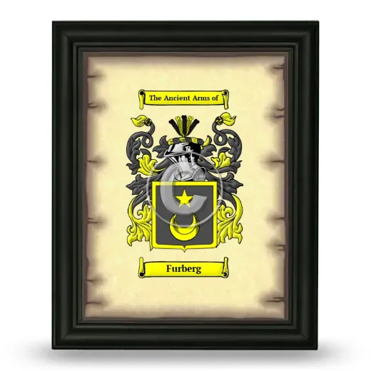 Furberg Coat of Arms Framed - Black