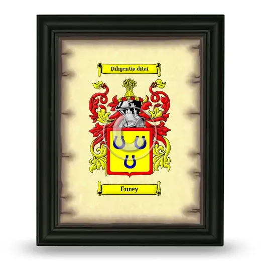 Furey Coat of Arms Framed - Black